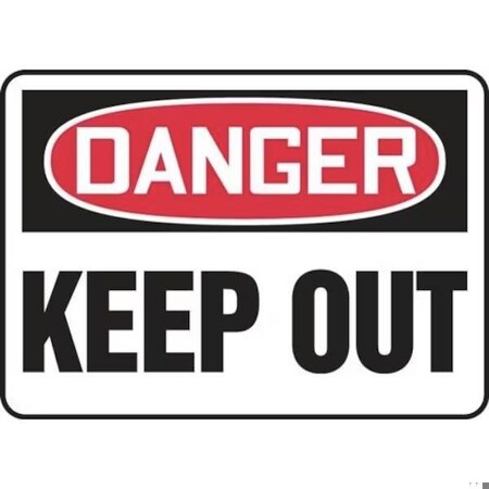 Accuform OSHA DANGER SAFETY SIGN KEEP OUT 7 in MATR111XT